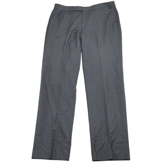 Lauren Ralph Lauren Pants Men 36W x 34L Black Blue Houndstooth Check Dress Caree - Picture 1 of 13